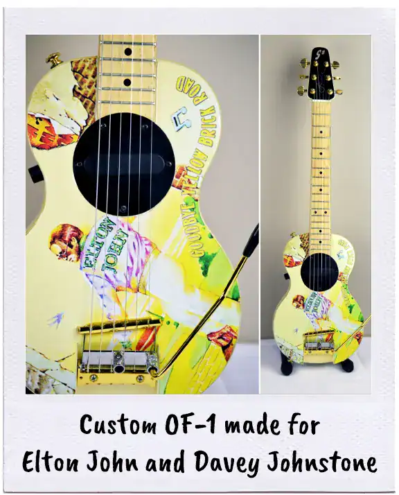 Custom 'Goodbye Yellow Brick Road' OF-1 made for Elton John and Davey Johnstone | G-Sharp Guitars